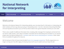 Tablet Screenshot of nationalnetworkforinterpreting.ac.uk